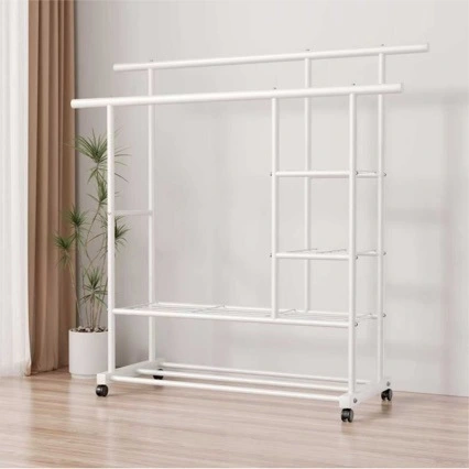 Indoor simple floor-standing clothes drying rack, home bedroom hanging clothes rack, simple clothes drying rack, coat rack for storage Indoor simple floor-standing clothes drying rack, home bedroom hanging clothes rack, simple clothes drying rack, coat rack for storage